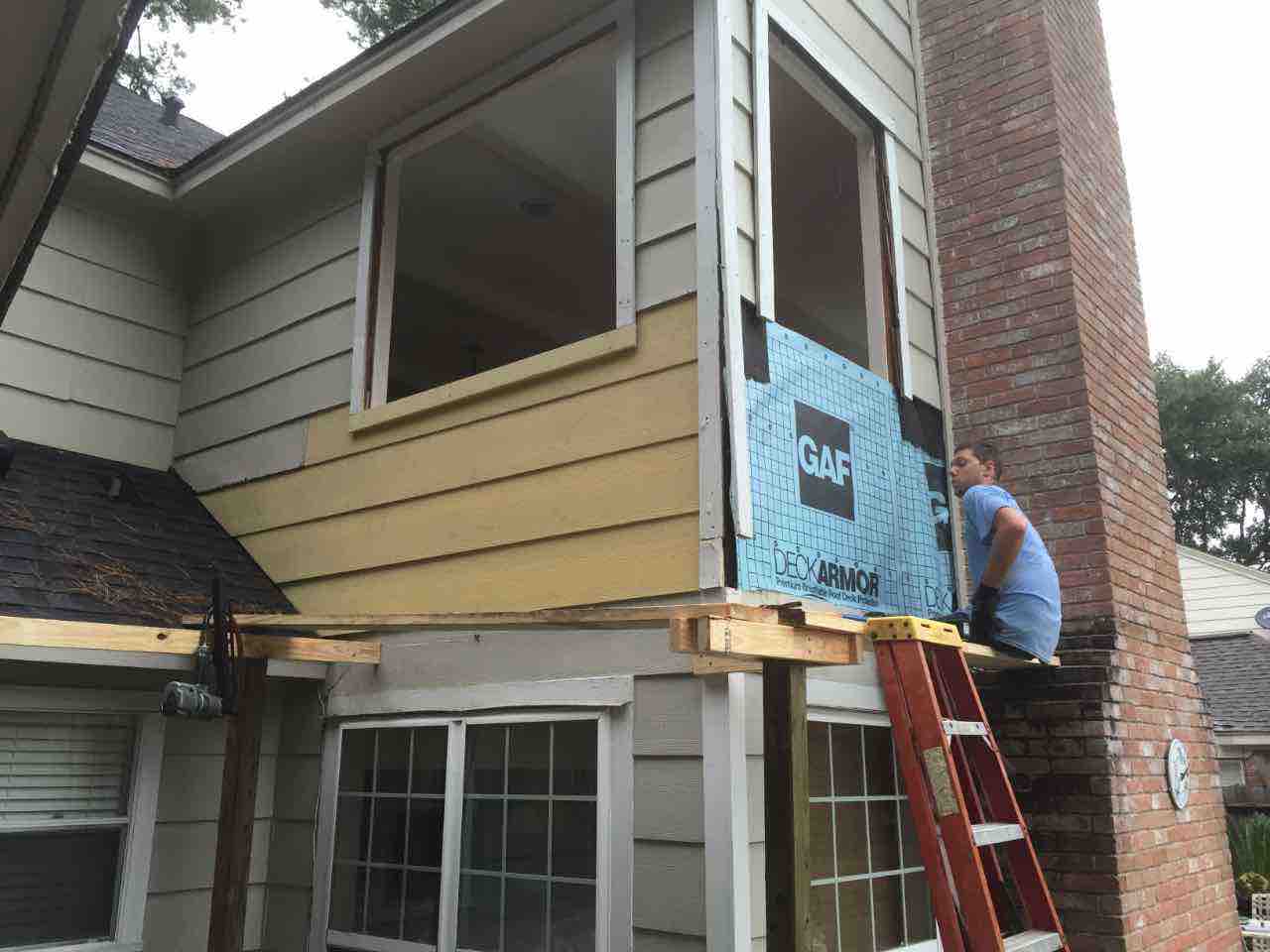 Custom Windows Replacement Installation Frame Up with Hardie Siding